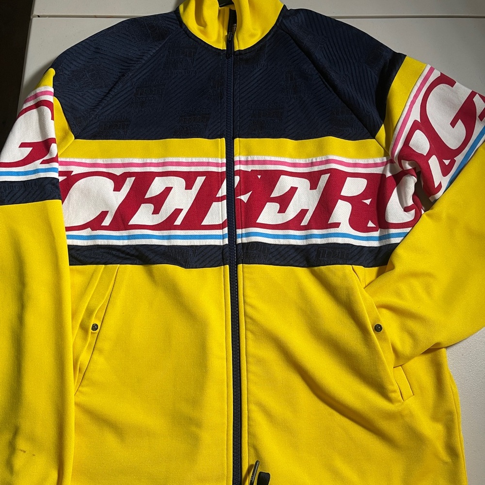 ICEBERG SS18 Retro Colorblock Zip Jacket – Yellow/Navy/Red – Size XL